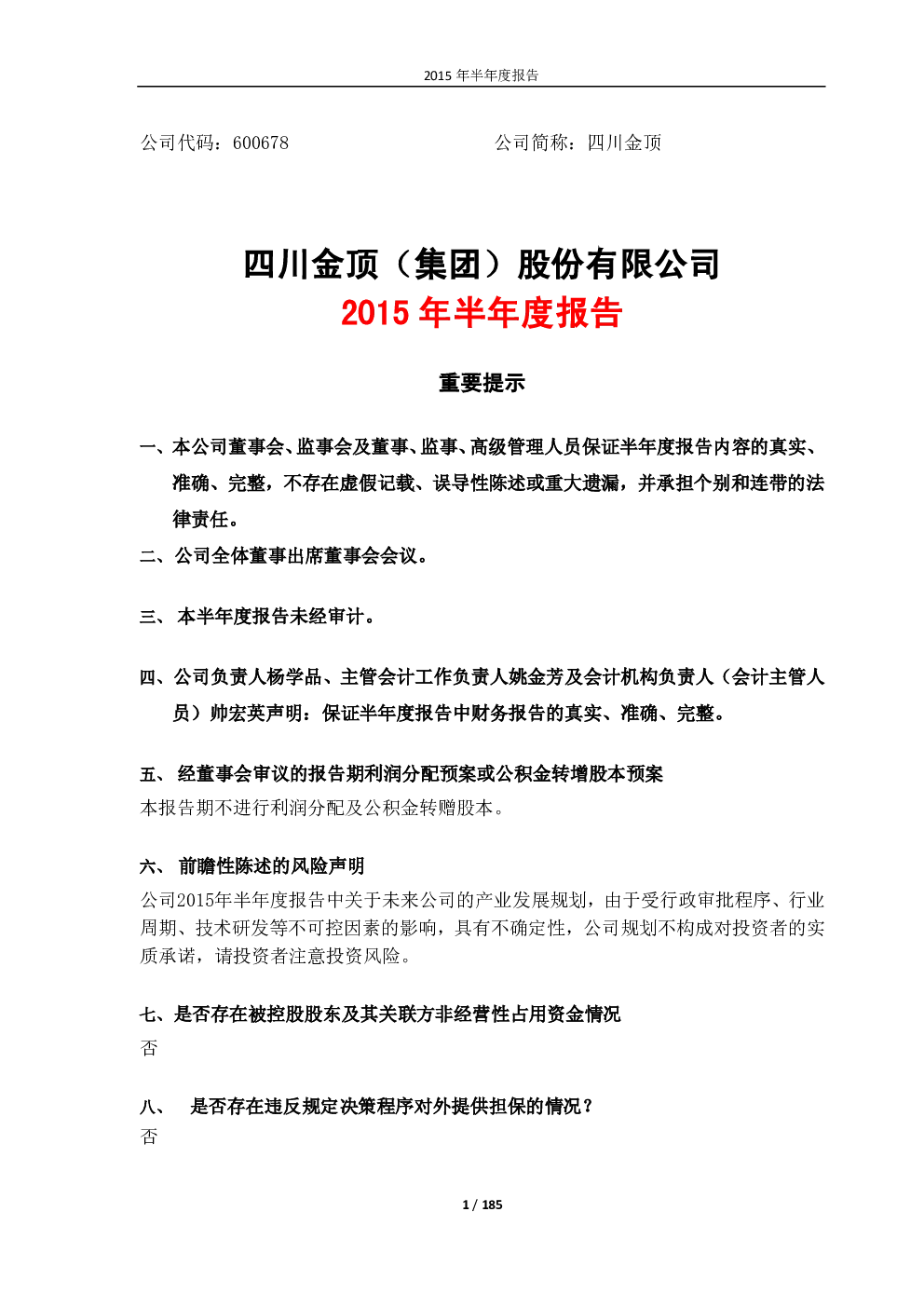 报告封面