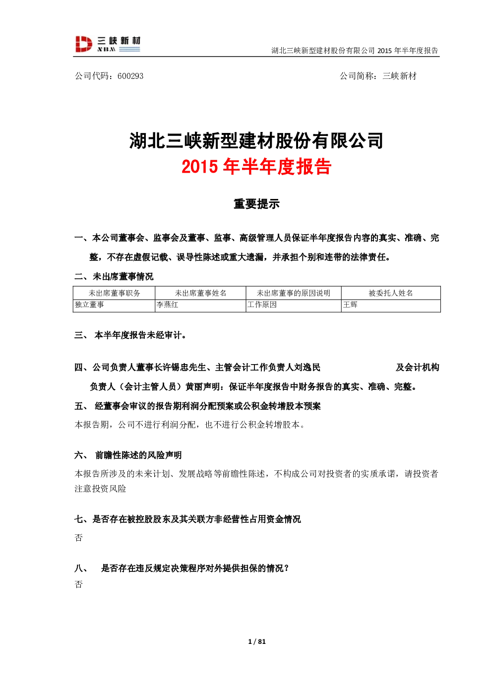 报告封面