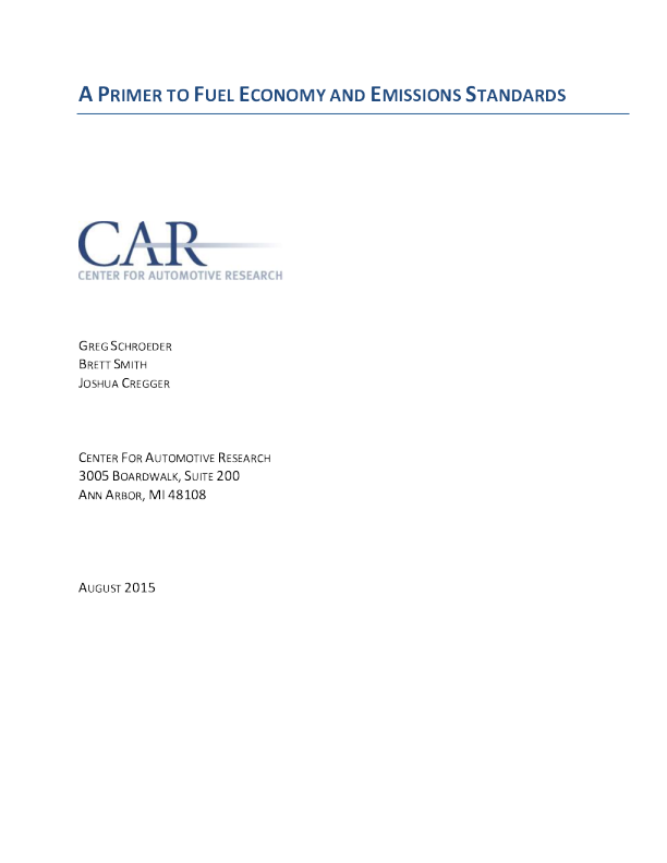 《燃油经济性和排放标准入门》