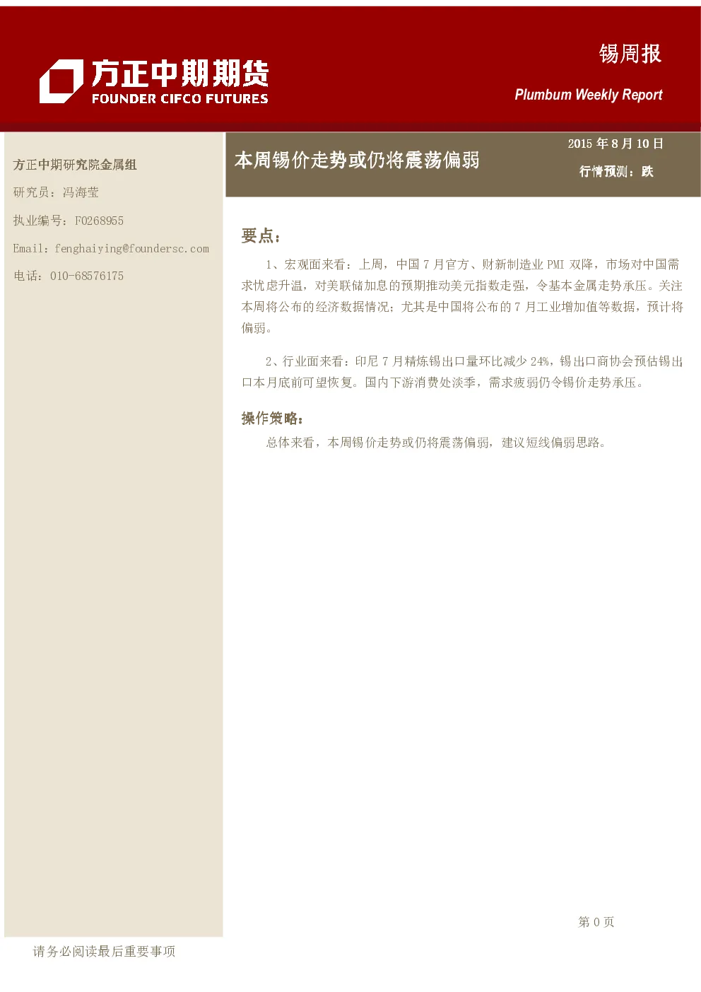 报告封面
