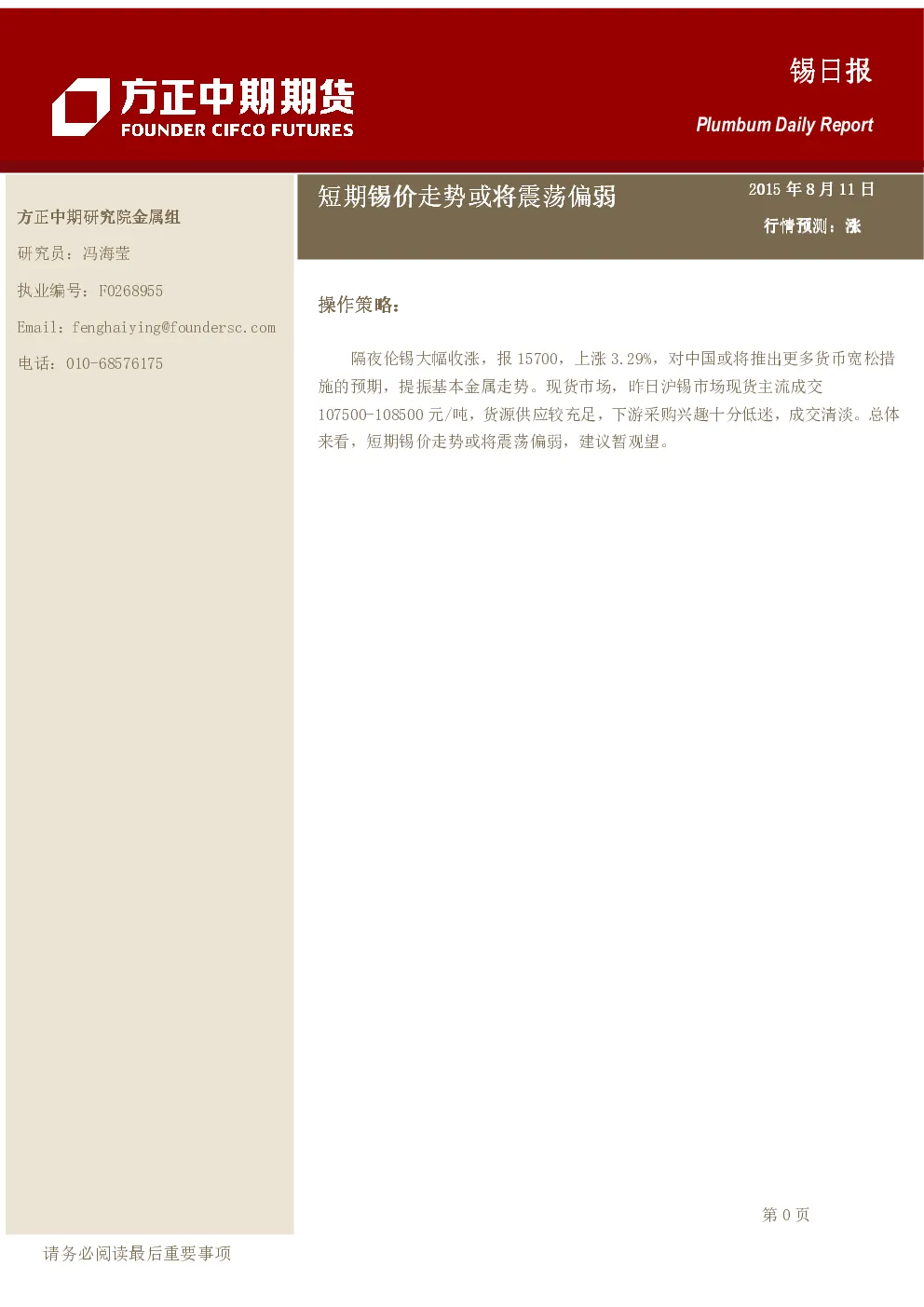 报告封面
