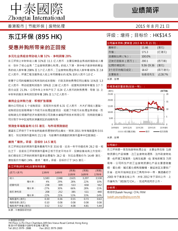 受惠并购所带来的正回报