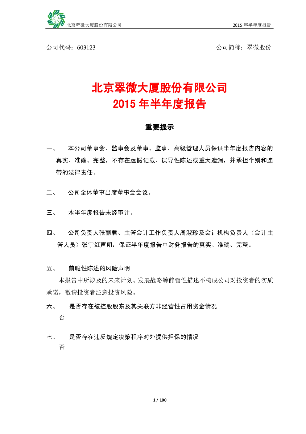 报告封面