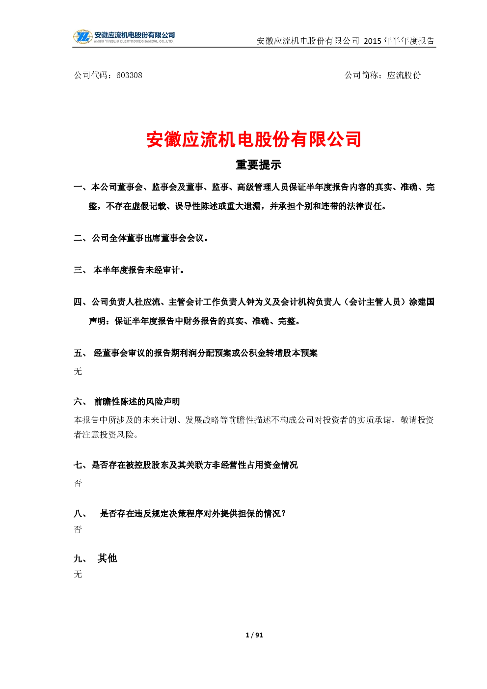 报告封面