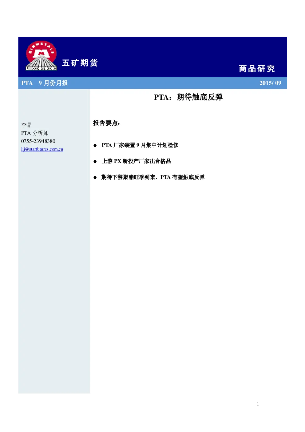 报告封面