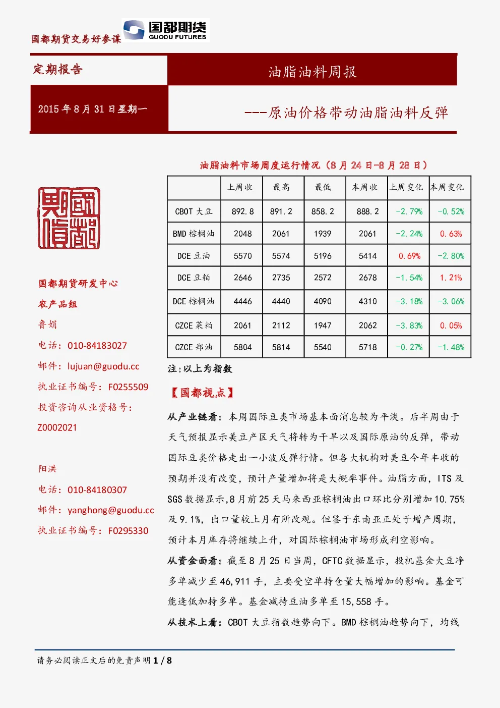报告封面