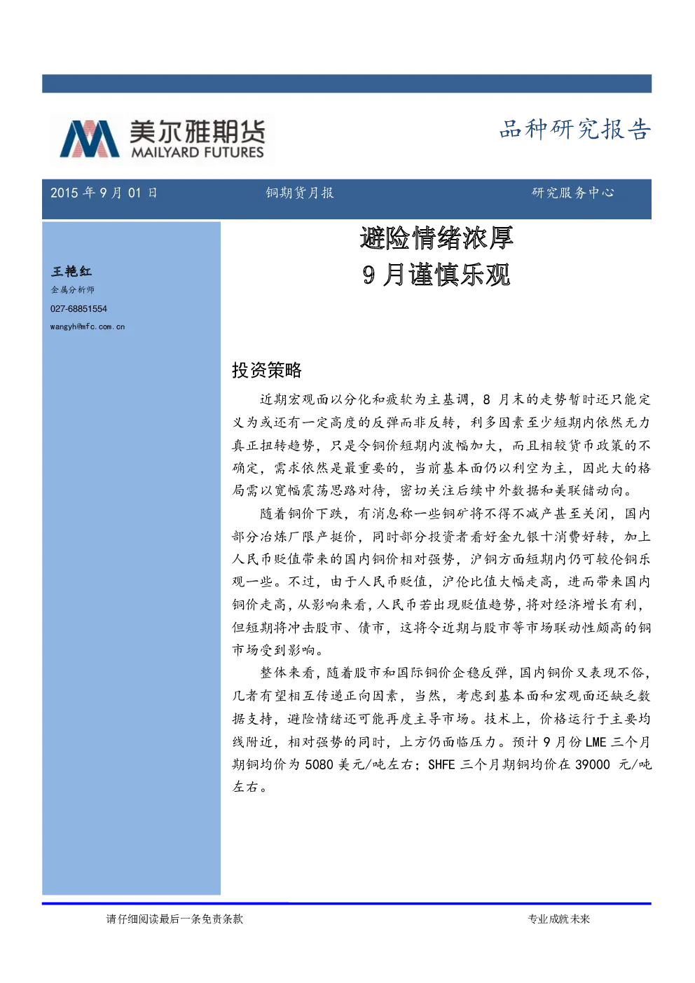报告封面