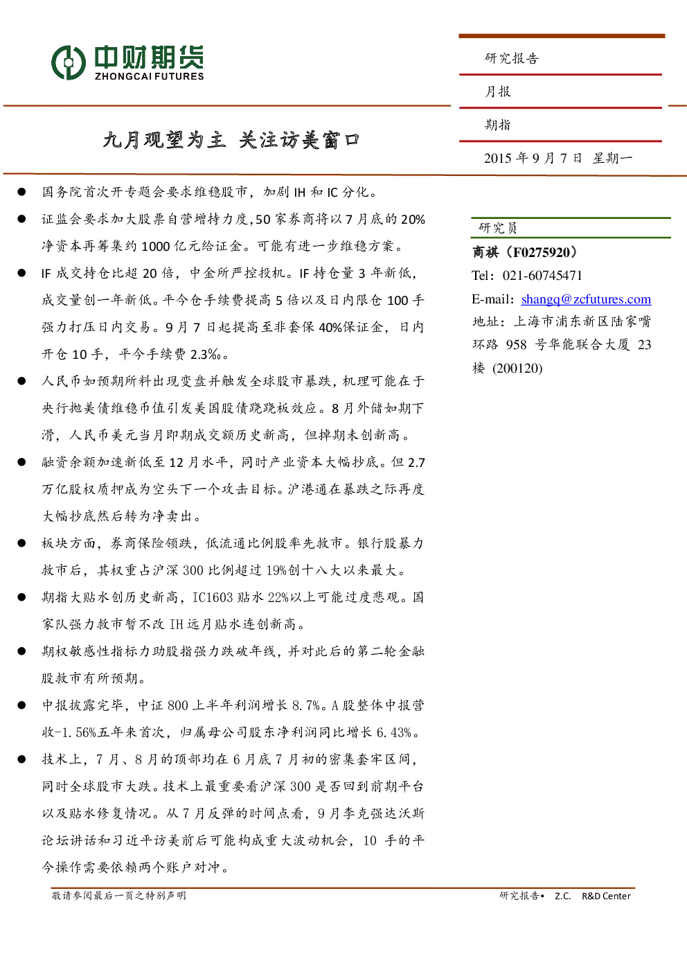 报告封面