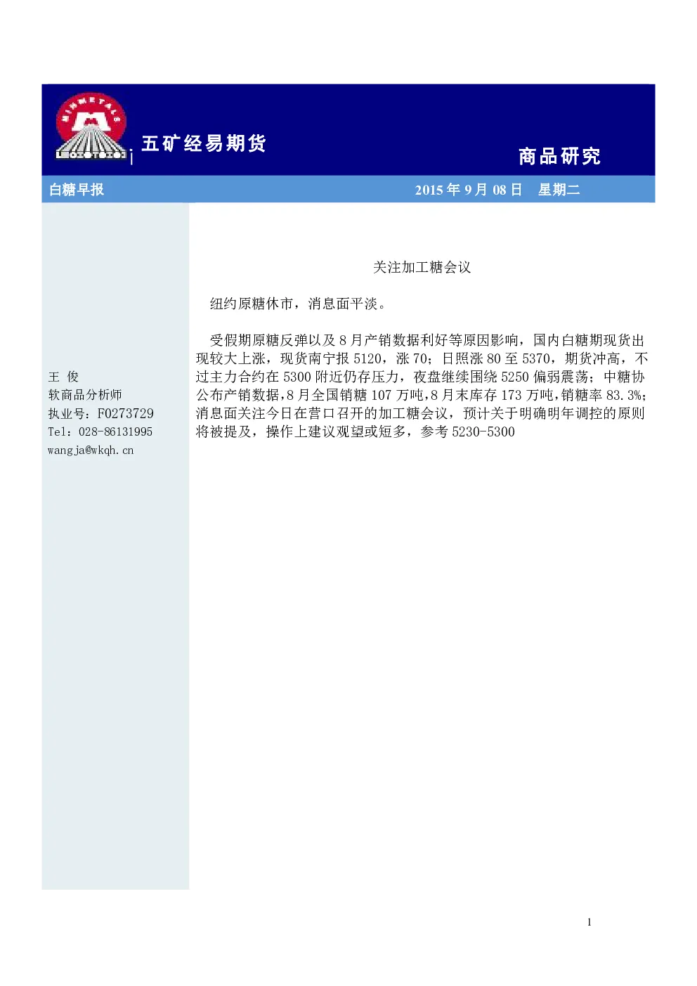 报告封面