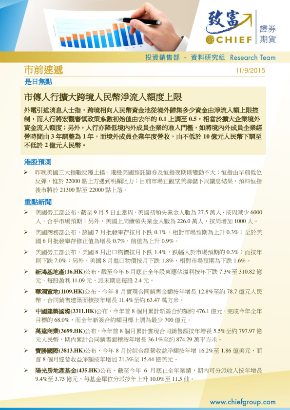 致富证券市前速递