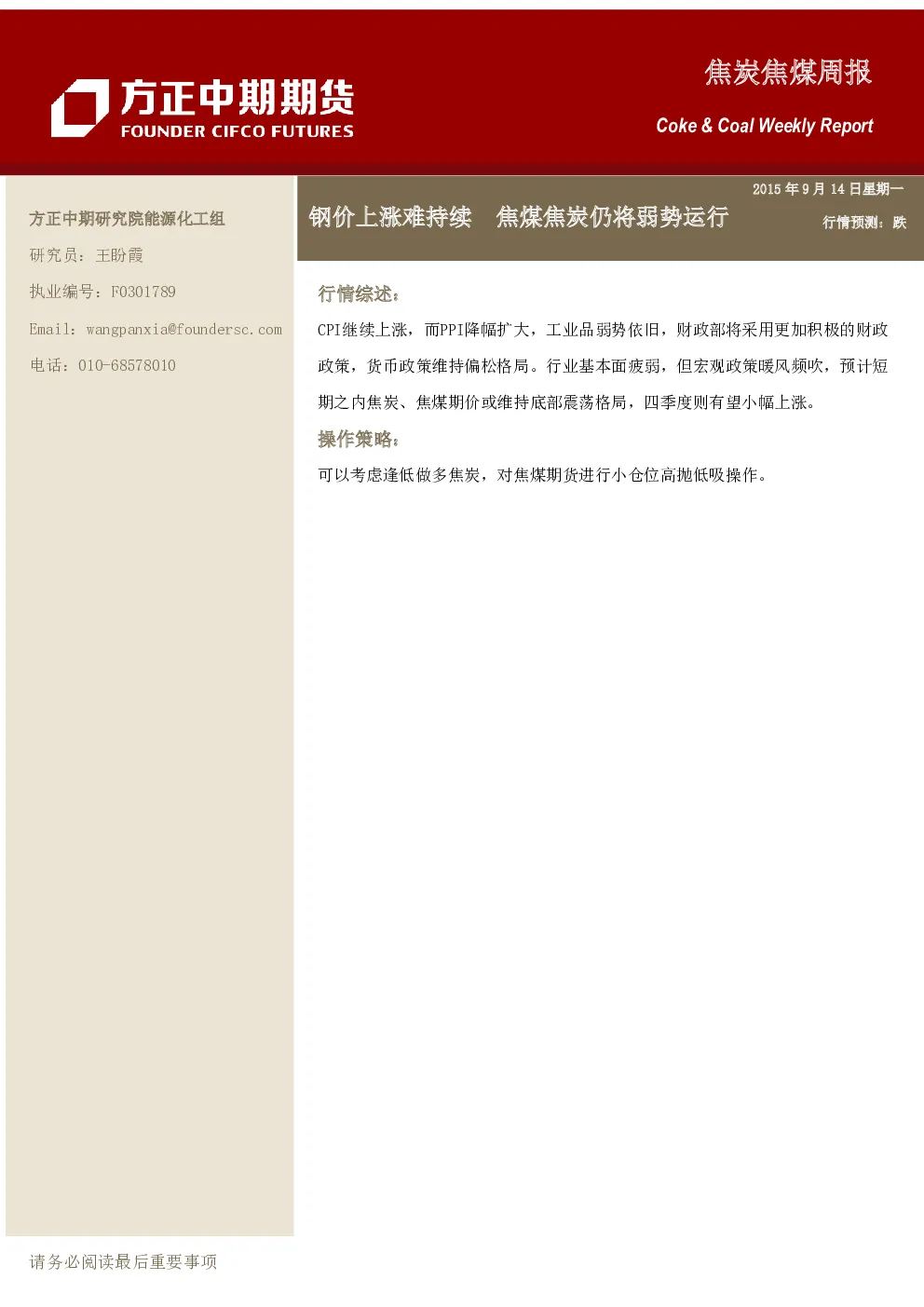 报告封面