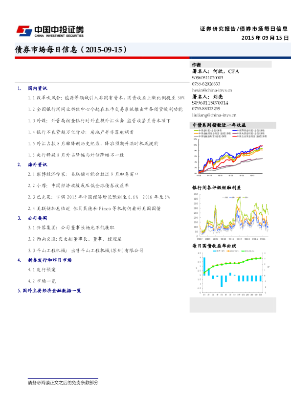 债券市场每日信息