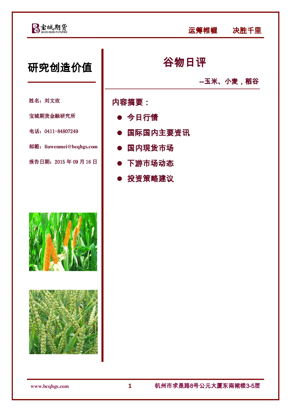 报告封面