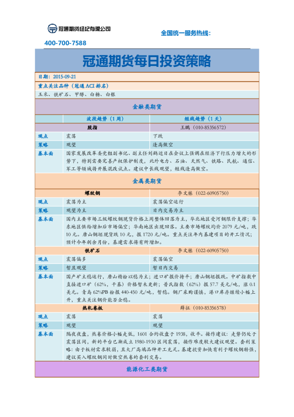 每日投资策略