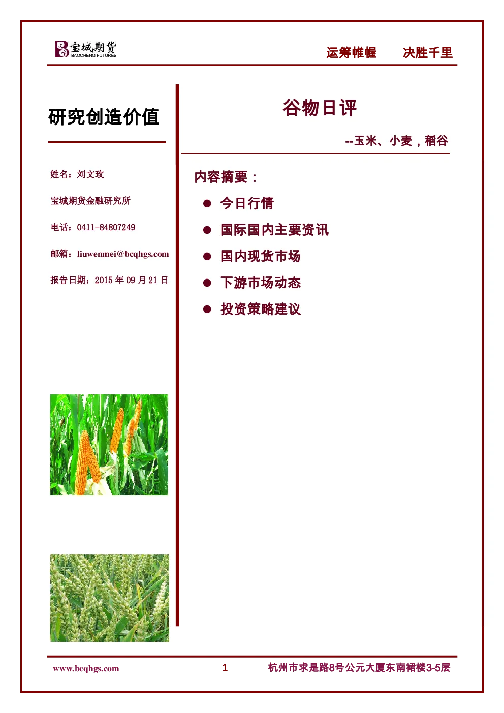 报告封面