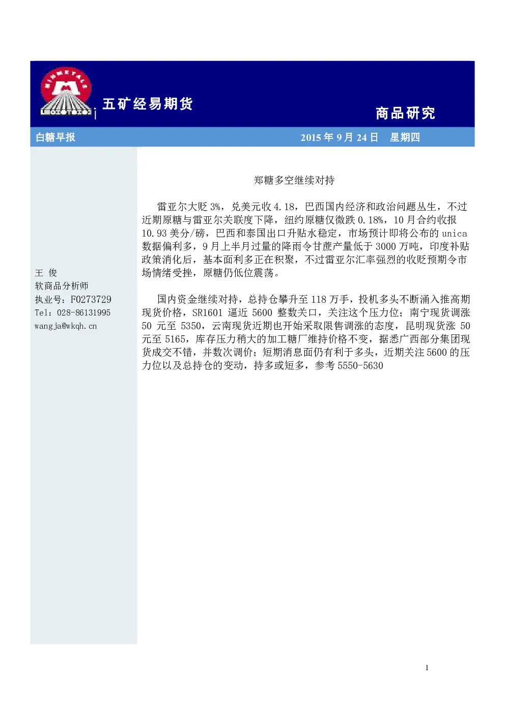 报告封面