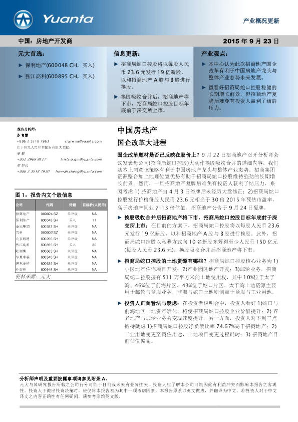中国房地产业：国企改革大进程