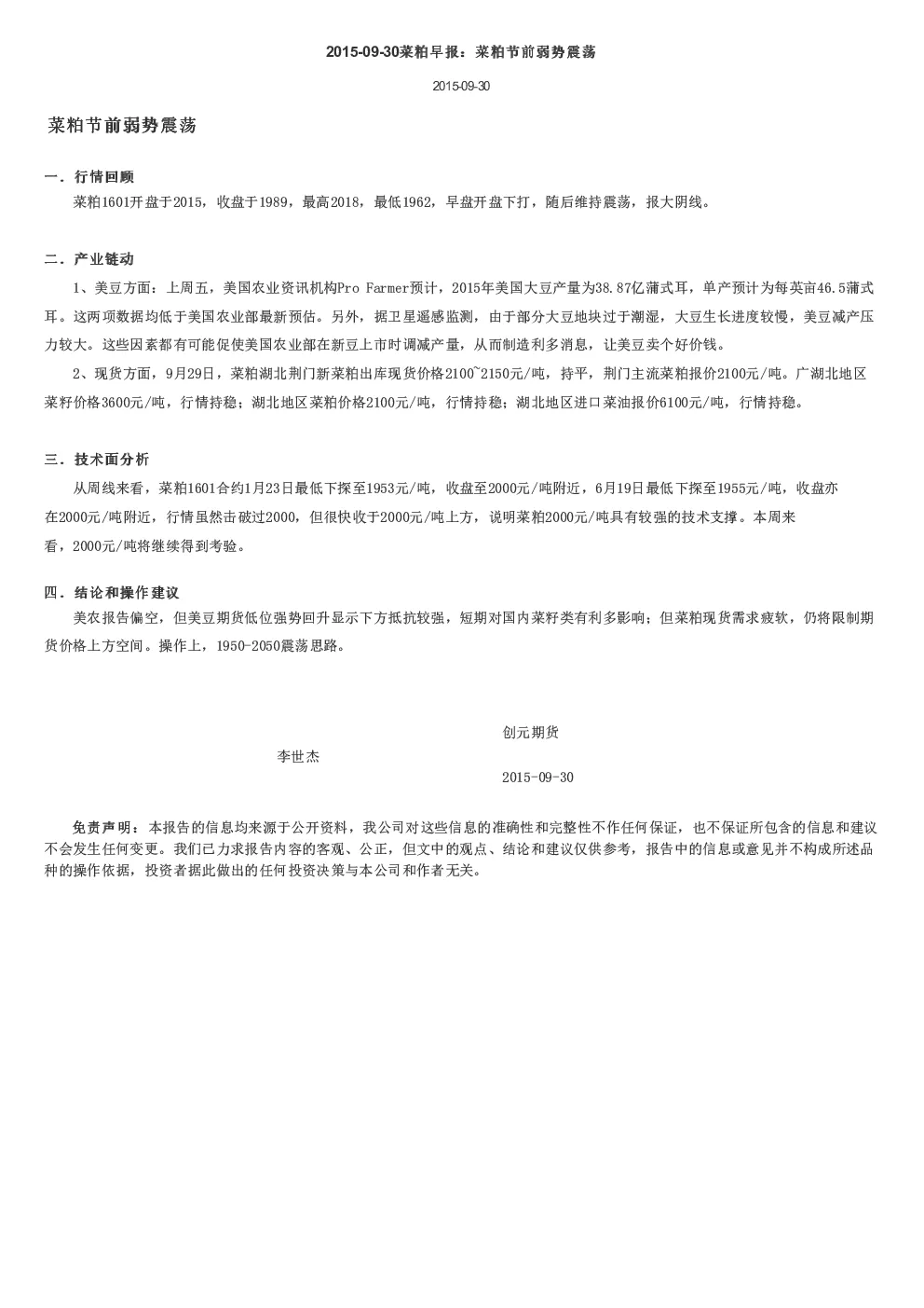 报告封面