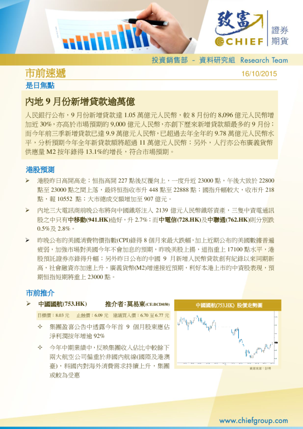 致富证券市前速递