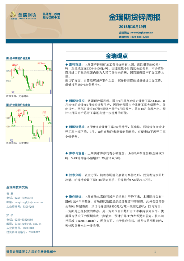 锌周报