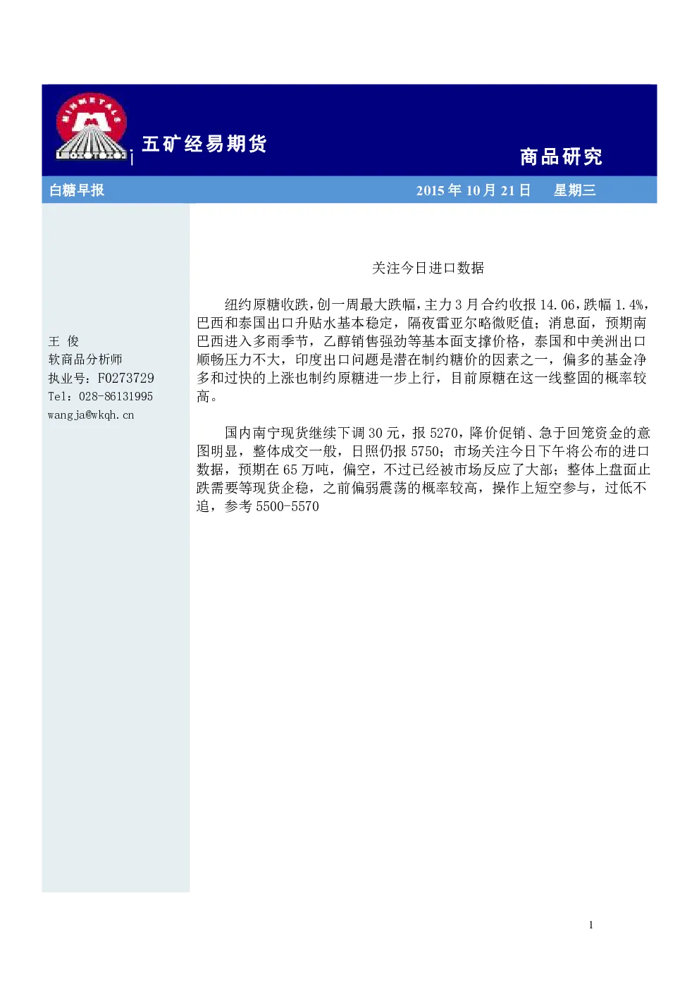 报告封面