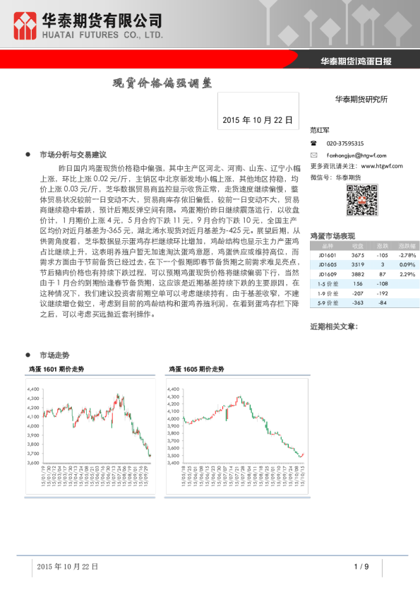 鸡蛋日报：现货价格偏强调整