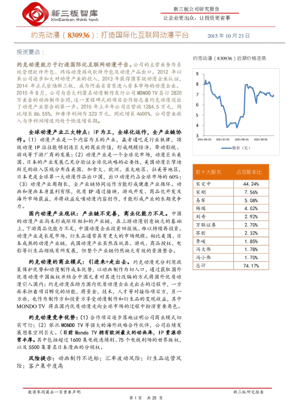 打造国际化互联网动漫平台
