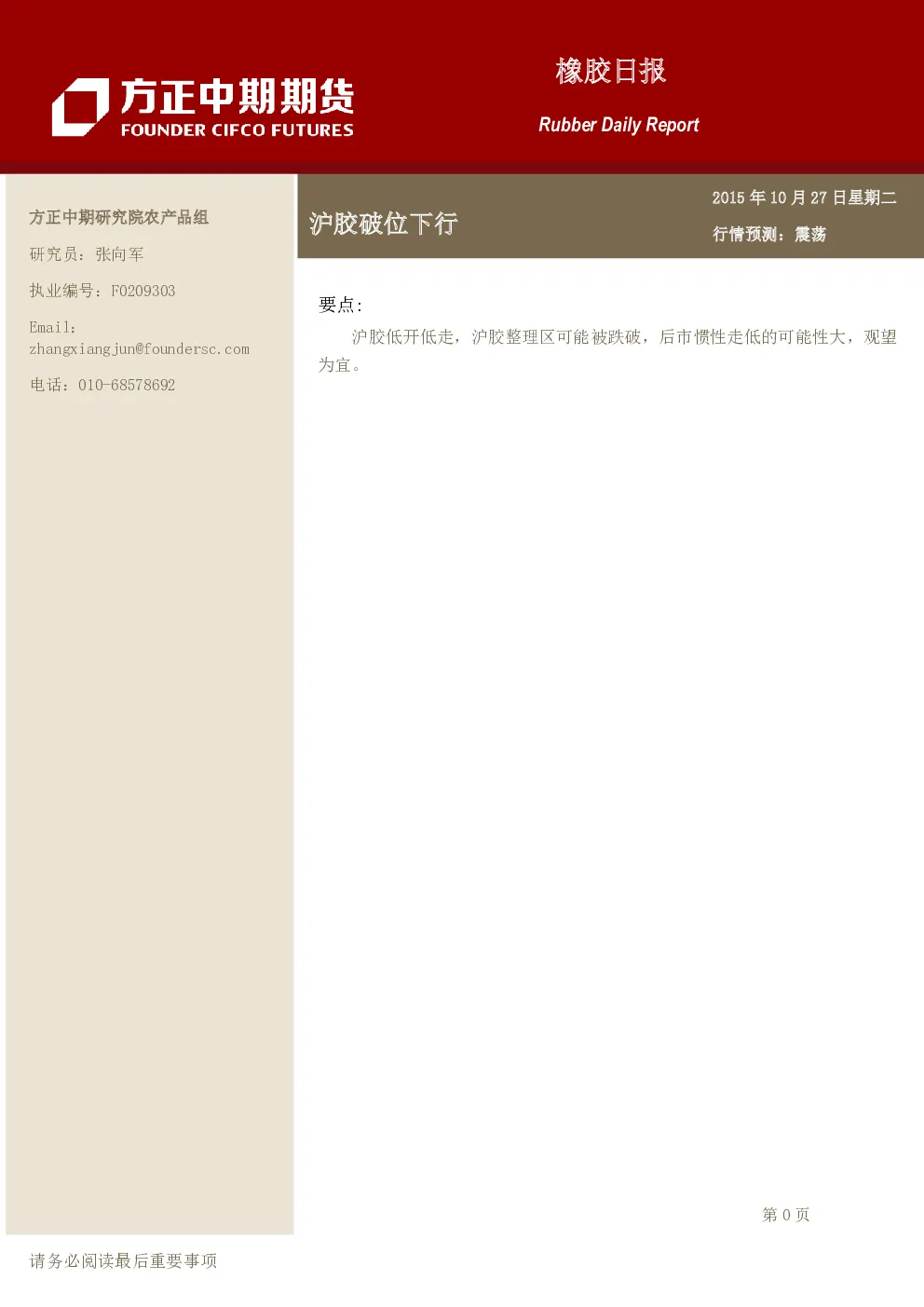 报告封面