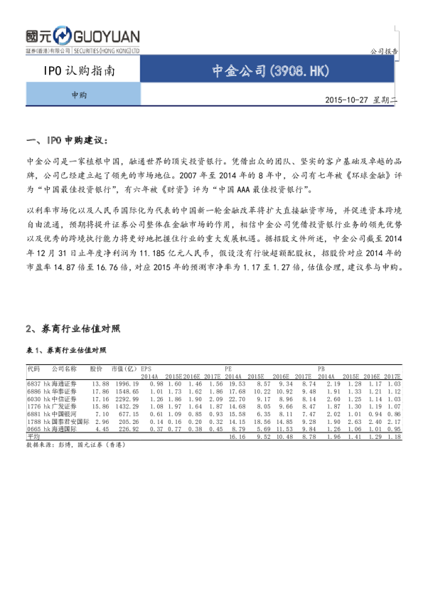 IPO认购指南