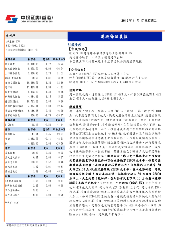 晨会报告