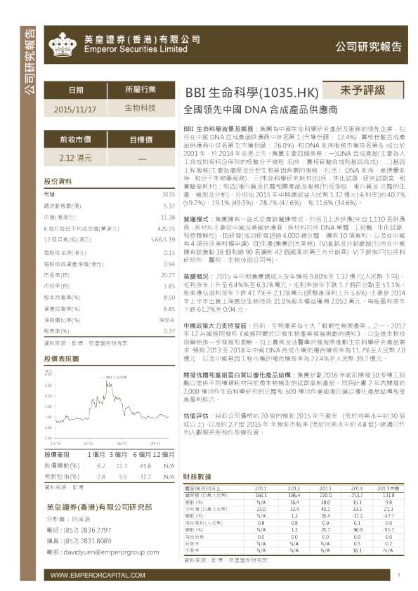全国领先中国DNA合成产品供应商