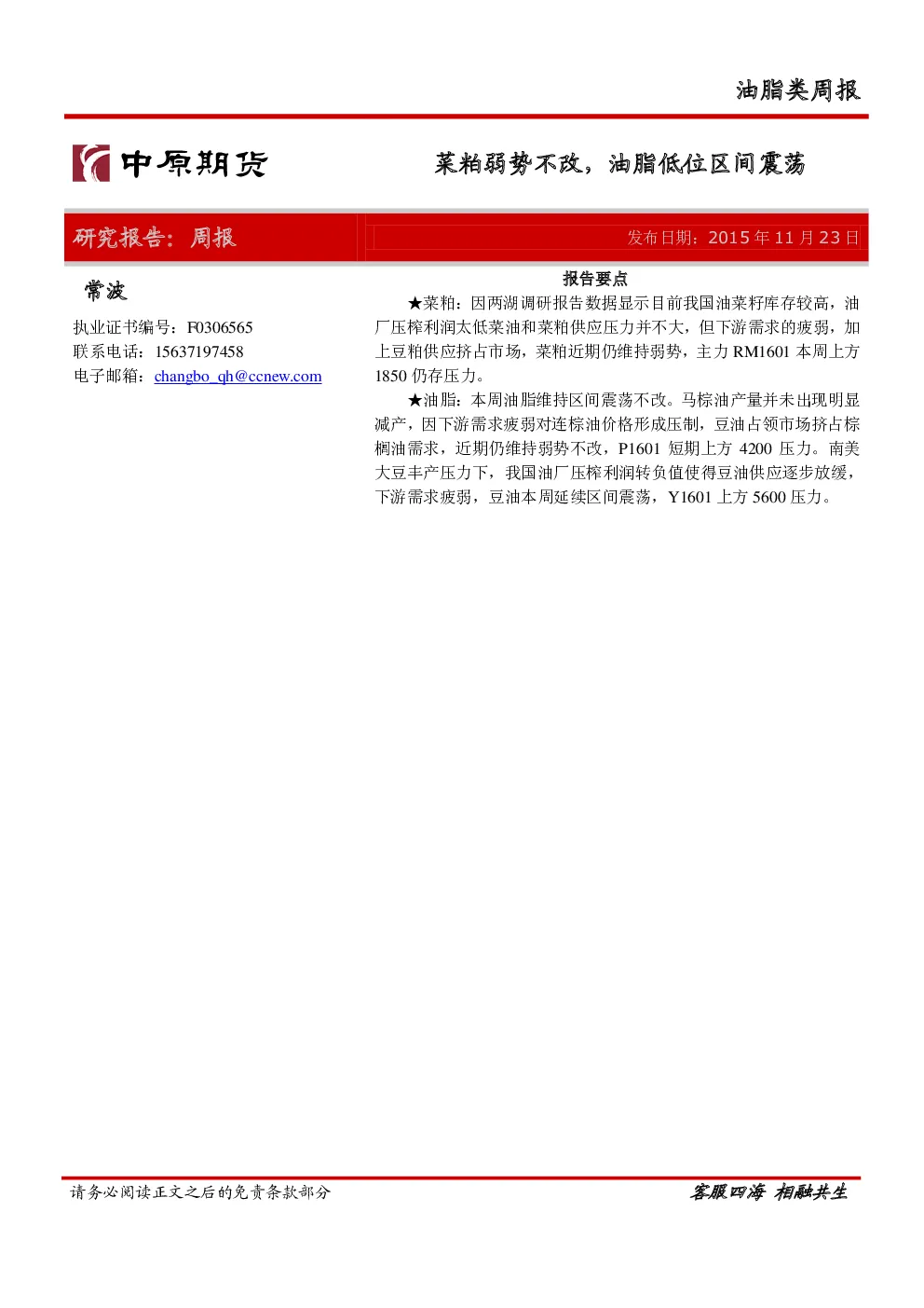 报告封面