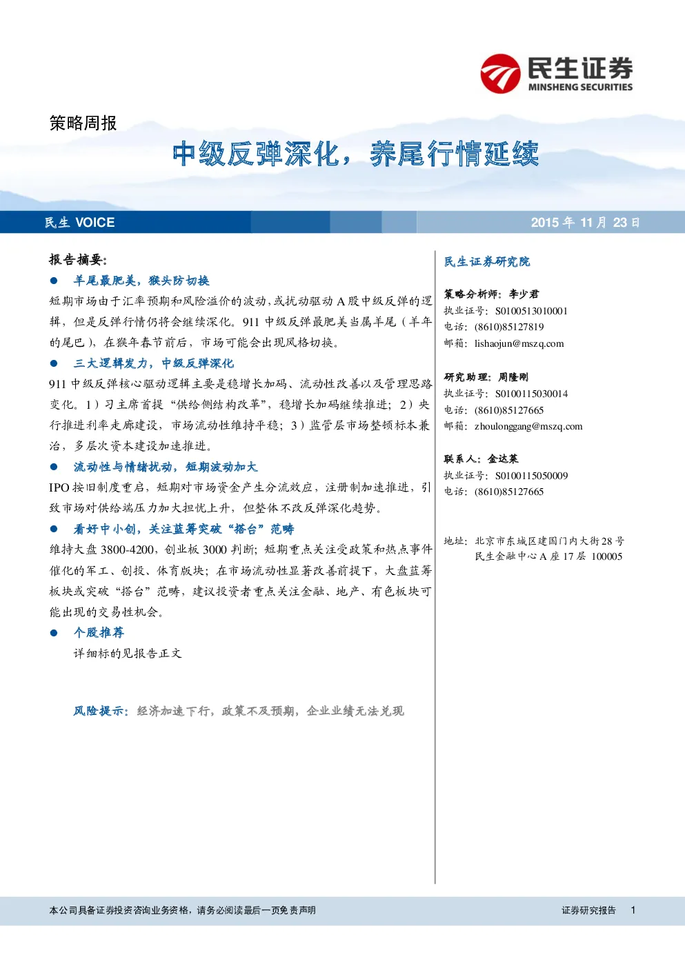 报告封面