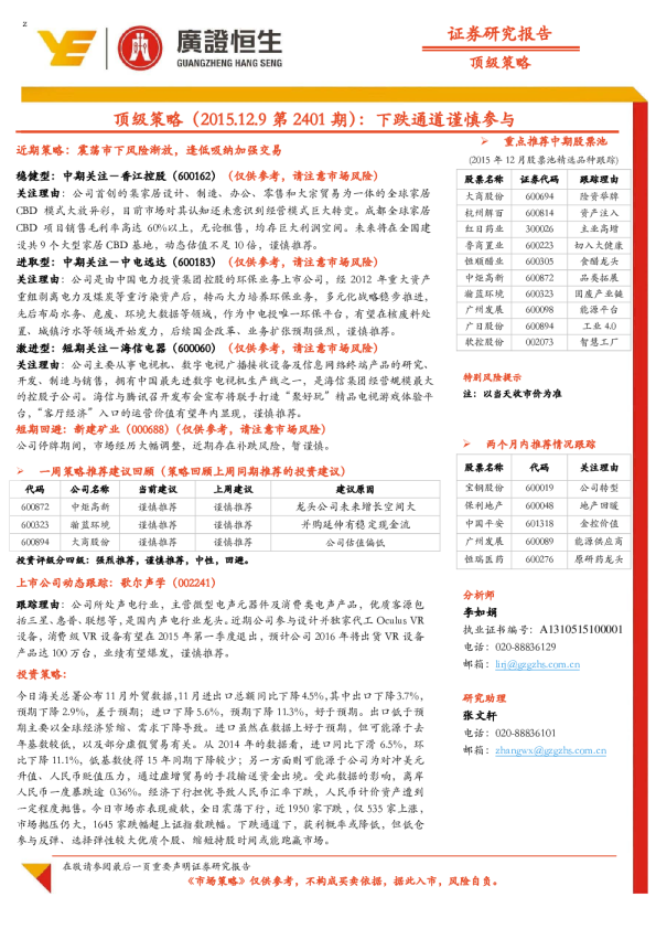 顶级策略：下跌通道谨慎参与