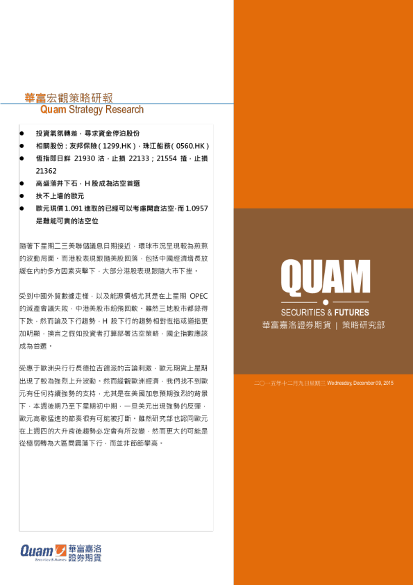 华富宏观策略研报