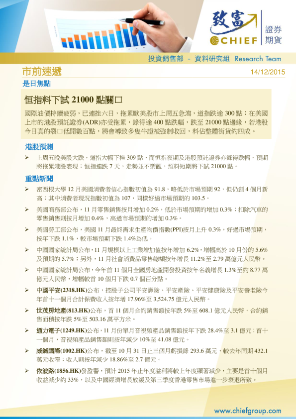 致富证券市前速递