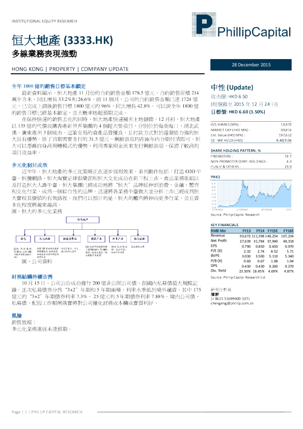 多线业务表现强劲