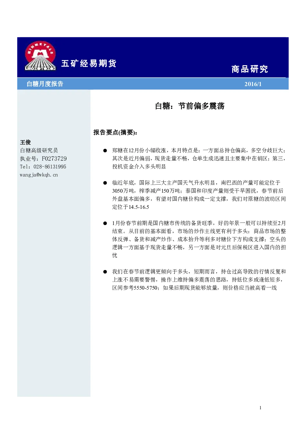 报告封面