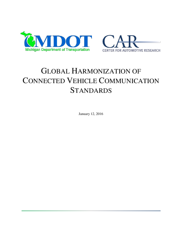 全球互联互通车辆通信标准的和谐统一