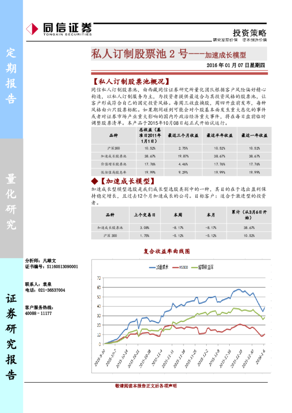 私人订制股票池2号：加速成长模型