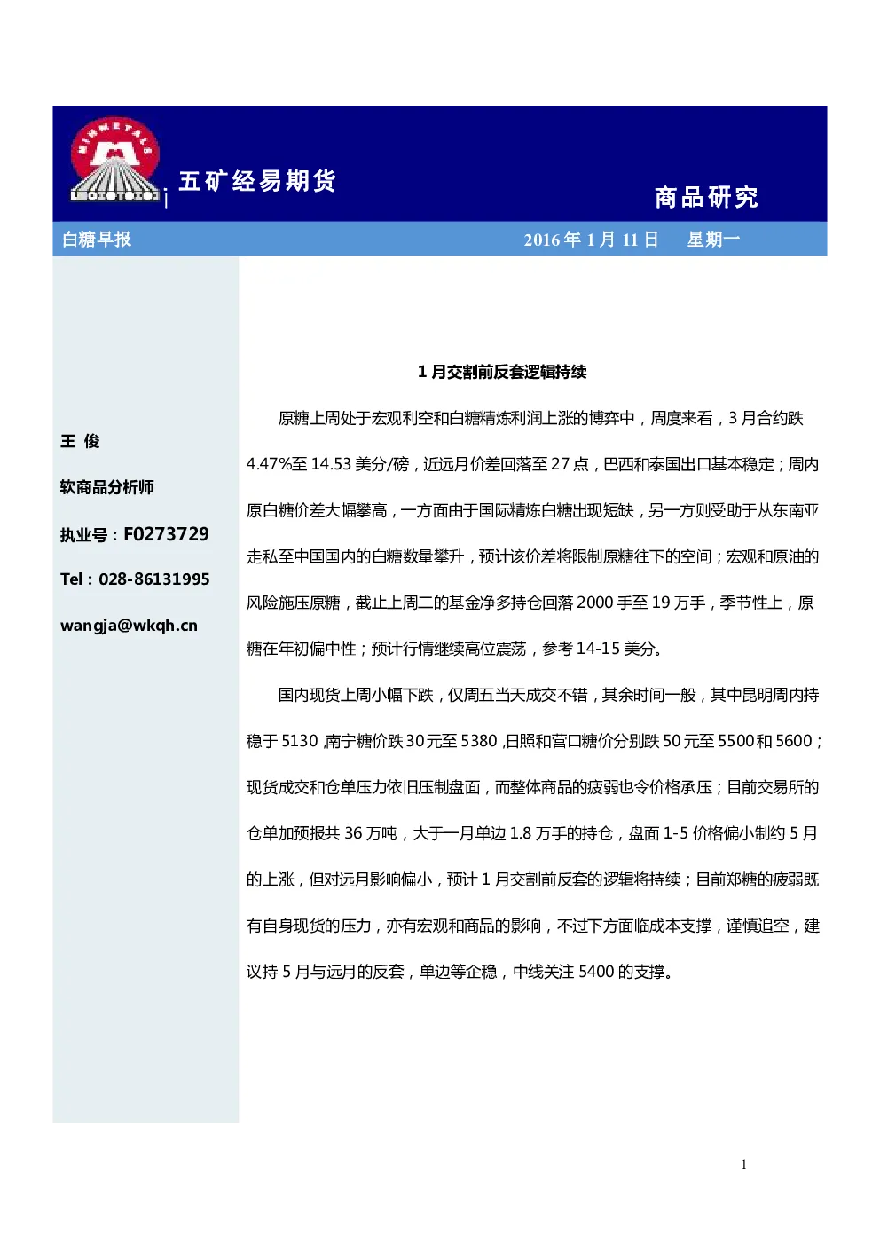 报告封面