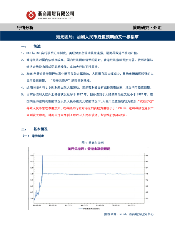 港元困局：加剧人民币贬值预期的又一根稻草