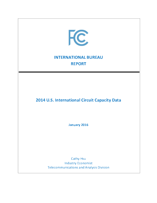 International Circuit Capacity Report (2014)