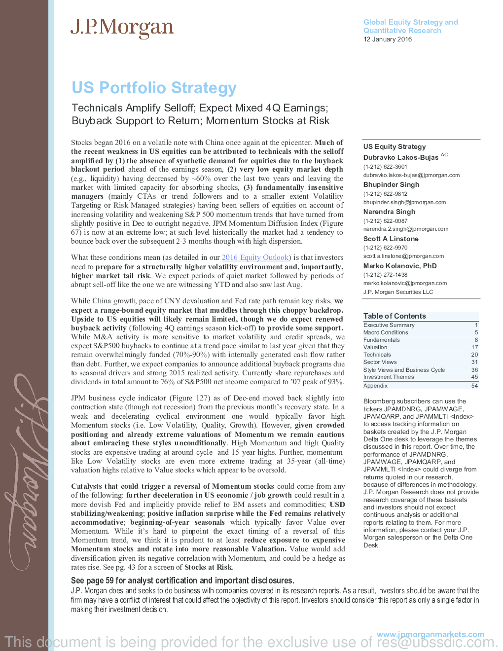 US Portfolio Strategy Technicals Amplify Selloff Expect Mixed 4Q 