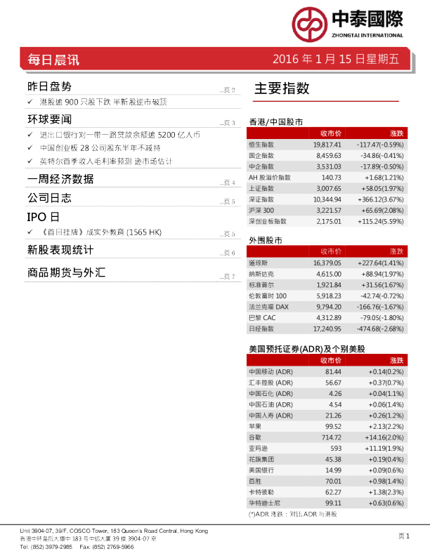 每日晨讯