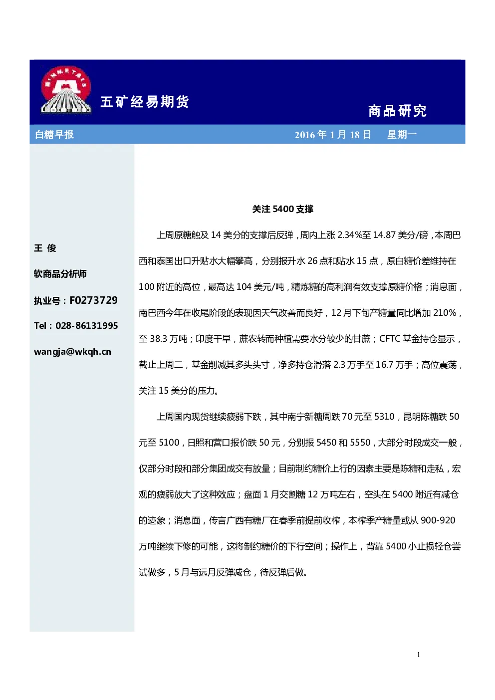 报告封面