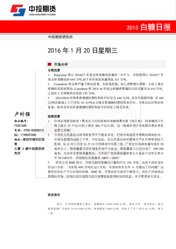 白糖日报