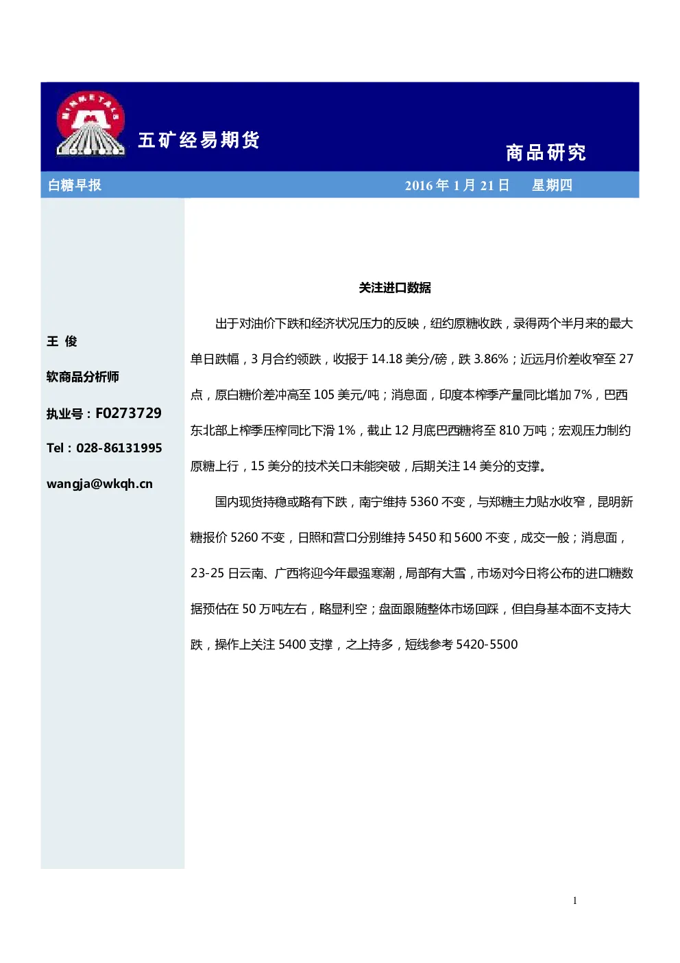 报告封面