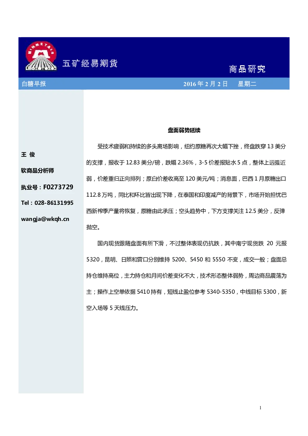 报告封面