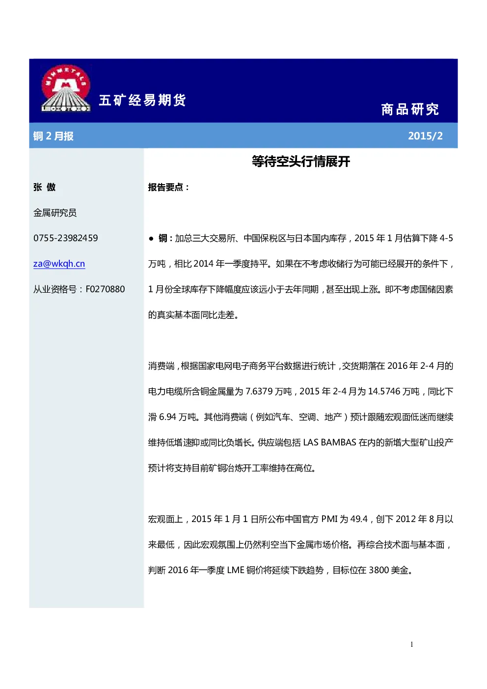 报告封面